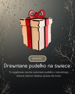 Drewniane pudełko prezent