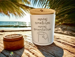 GRAWEROWANA Świeca sojowa Mniej Zrobisz.. FlameAroma