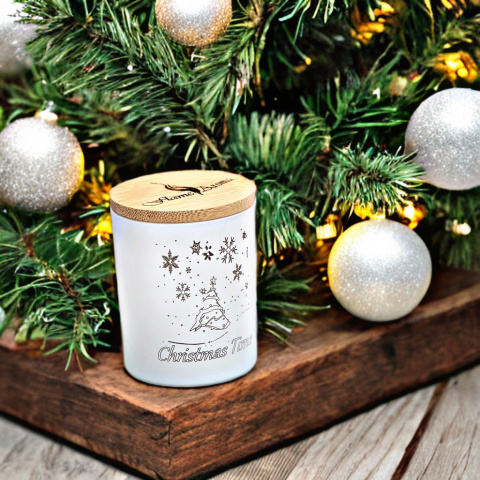 Świąteczna Zestaw Świec Sojowych Christmas Time, Piernik Biały Połysk Prezent Świąteczna Zestaw Świec Sojowych Christmas Time, Piernik Biały Połysk Prezent